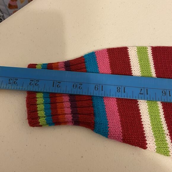 Vintage Christmas Ugly Knit Sweater Women MP Ramie Cotton Colorful FullZip Cozy - Picture 3 of 9